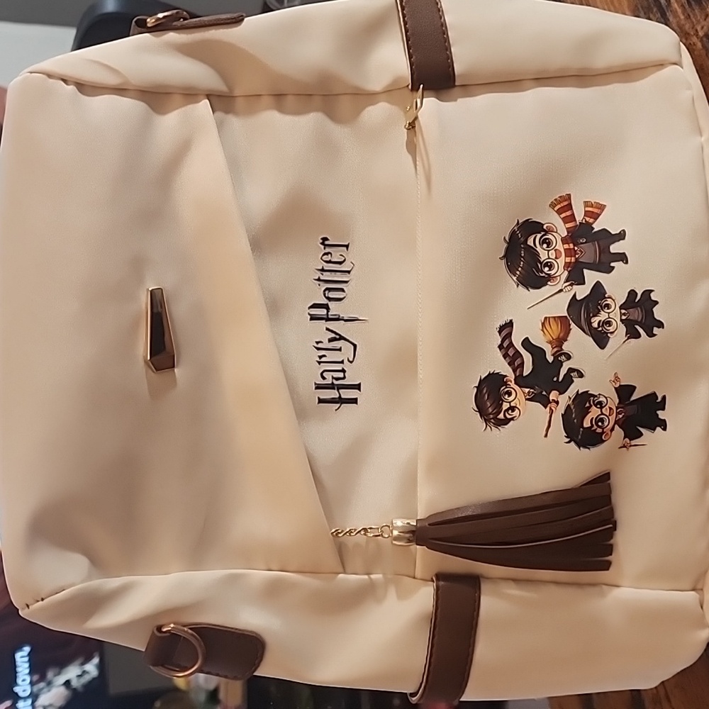 Warner Bros. Beige Harry Potter Convertible Crossbody Backpack Bag Kids/adults